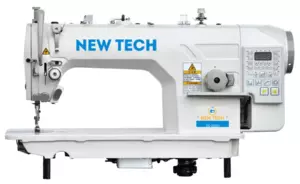 New-Tech GC-9000-D4 High-Speed Single Needle Lockstitch Industrial Sewing Machine With Table and Built-In Direct Drive Servo Motor