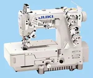JUKI MF-7523-U11/UT High-speed Flat-bed Top and Bottom Coverstitch Industrial Sewing Machine With Table and Servo Motor