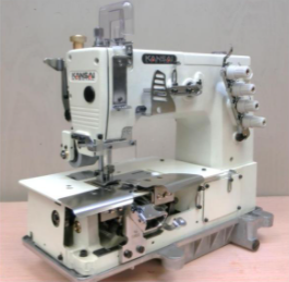 Kansai Special DLR1502PE-TB-Z Twin Needle Chainstitch Zip Machine with Table and Motor