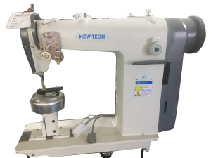 New-Tech GC-8810DW Wig High-Speed Single Needle Post Bed With Special Spherical Needle Area Lockstitch Industrial Sewing Machine With Table and Built In Direct Drive Servo Motor