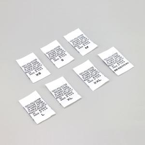 Clothing Care Labels - 100% Polyester 