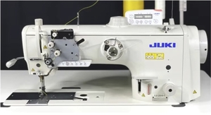 JUKI LU-2810X-7 1 Needle Unison Feed Lockstitch with Vertical-axis Large Hook 2.7 Industrial Sewing Machine With Table and Direct Drive Motor