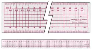 C-Thru® Metric Grid Ruler Millimeter & Centimeter Scales