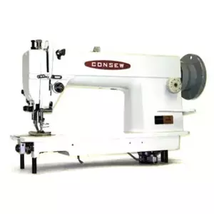 Consew STH-8BLD-3 Heavy Duty Single Needle Upholstery Compound Walking Foot  Sewing Machine w/ Table & Servo Motor