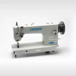Consew P1206RB-1 Single Needle Drop Feed Walking Foot Industrial Sewing Machine With Unassembled Table and Servo Motor