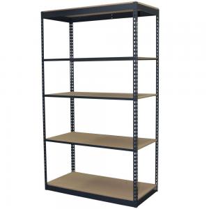 84 in. H x 48 in. W x 24 in. D 5-Shelf Steel Boltless Shelving Unit with Low Profile Shelves and Particle Board Decking