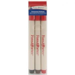Set Of Three Fine Tip Permanent Fabric Markers By Fons & Porter