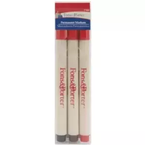 Set Of Three Fine Tip Permanent Fabric Markers By Fons & Porter