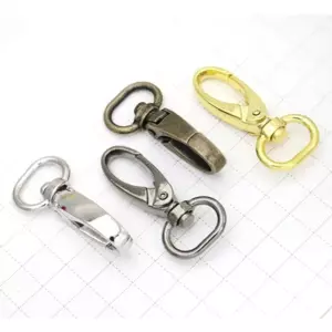 50PCS Metal Swivel Snap Hooks with Key Rings,Key Chain Ring Alloy Golden  Polished DIY Handcraft for Travel,Split Key Ring with Chain Gold Color  Metal