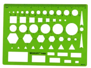Westcott Lettercraft All-Purpose Plastic Template Green 