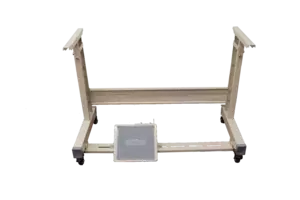 Adjustable T-Leg With Locking Caster Wheels Table Frame Assembly
