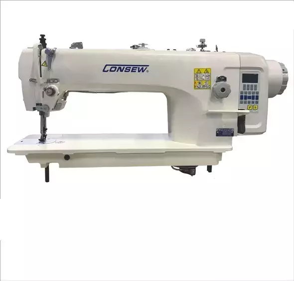 Consew 2206RB-14-7-DD Direct Drive Heavy Duty Single Needle Triple Feed, Walking Foot Industrial Sewing Machine With Table and Servo Motor