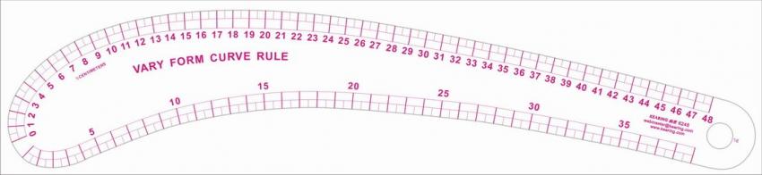 Vary Form Curve 48 cm Plastic Ruler