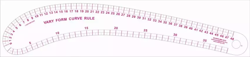 Vary Form Curve 48 cm Plastic Ruler