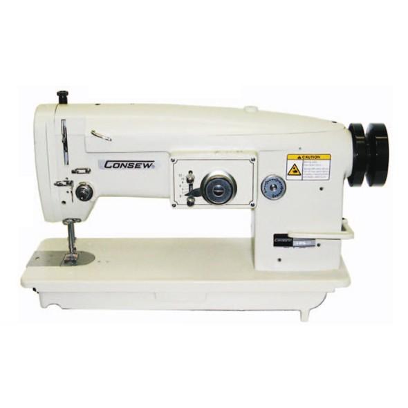 Consew 199R-3A-1 Single Needle, Drop Feed, Zig-Zag Lockstitch Industrial Sewing Machine With Table and Servo Motor
