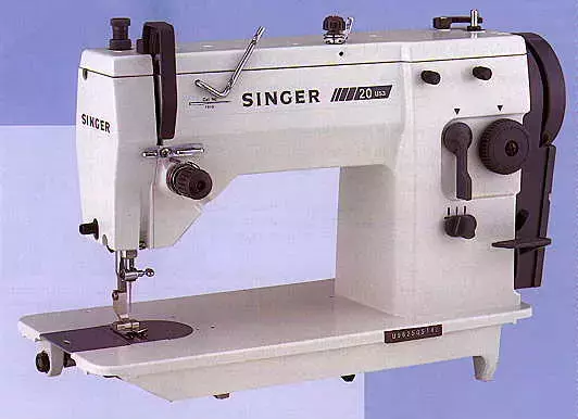 Singer 20U83 Zig-Zag Industrial Sewing Machine With Table And Servo Motor