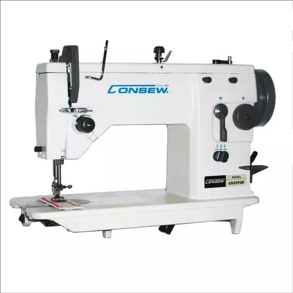 Consew CN2093R Single Needle Drop Feed Zig-Zag Lockstitch Industrial Sewing Machine With Table and Servo Motor