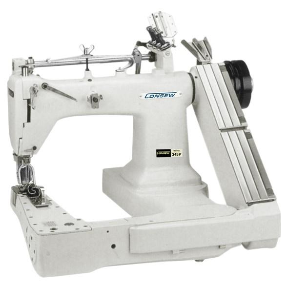 ​Consew 345-3 High Speed Feed-Off-The-Arm Type Drop Feed Double Chainstitch Lap Seam Felling 3 Needles Lockstitch Industrial Sewing Machine With Table and Servo Motor​