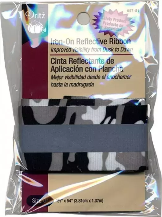 Dritz Iron-On Reflective Camouflage Ribbon