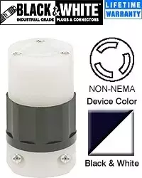 Non-NEMA Connector Industrial - Black-White