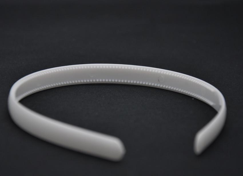 White Plastic with Inner Teeth Headbands (12 Pack)​