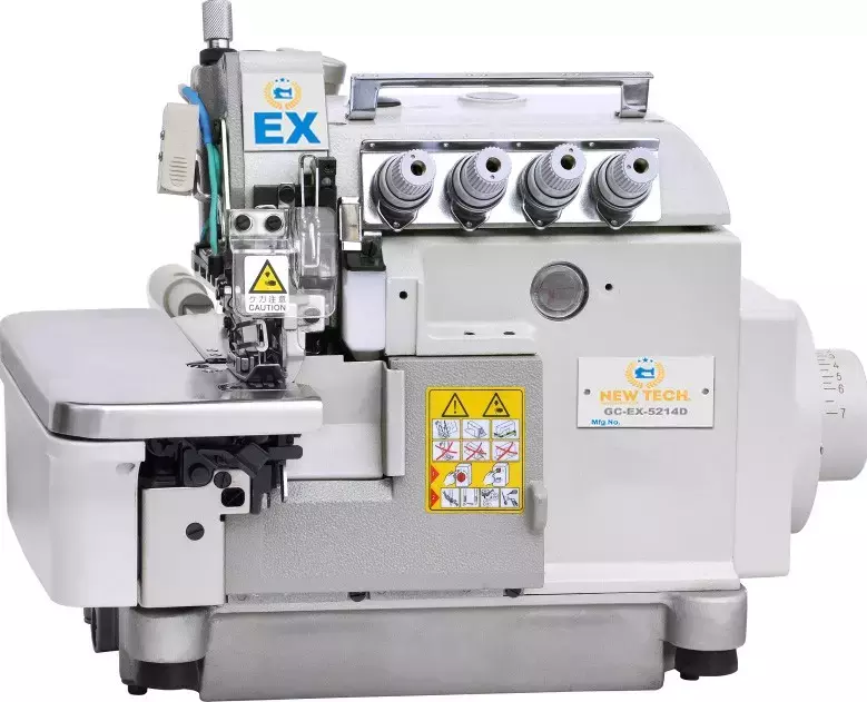 New-Tech GC-EX-5214-AT 4 Thread Overlock Industrial Sewing Machine With Table and Built-in Direct Drive Servo Motor