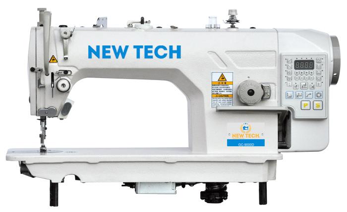 New-Tech GC-9000-D4 High-Speed Single Needle Lockstitch Industrial Sewing Machine With Table and Built In Direct Drive Servo Motor