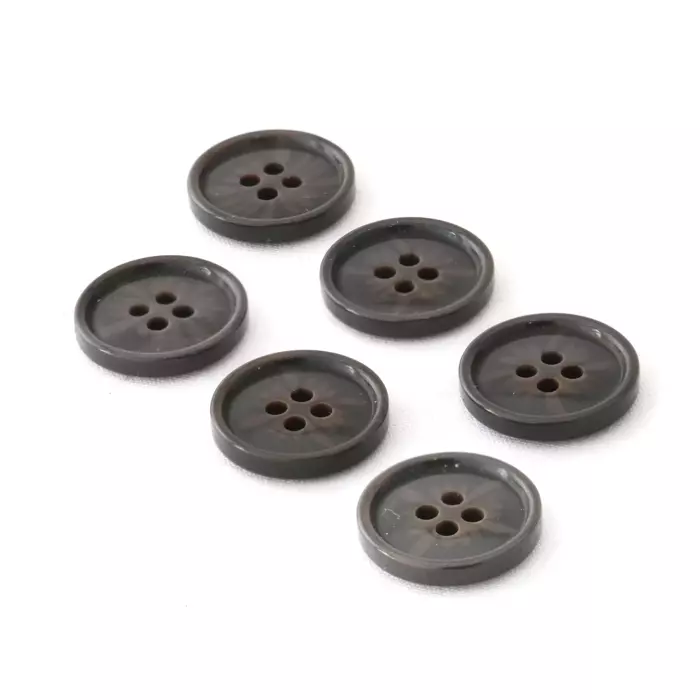 Brown With Design Resin Buttons