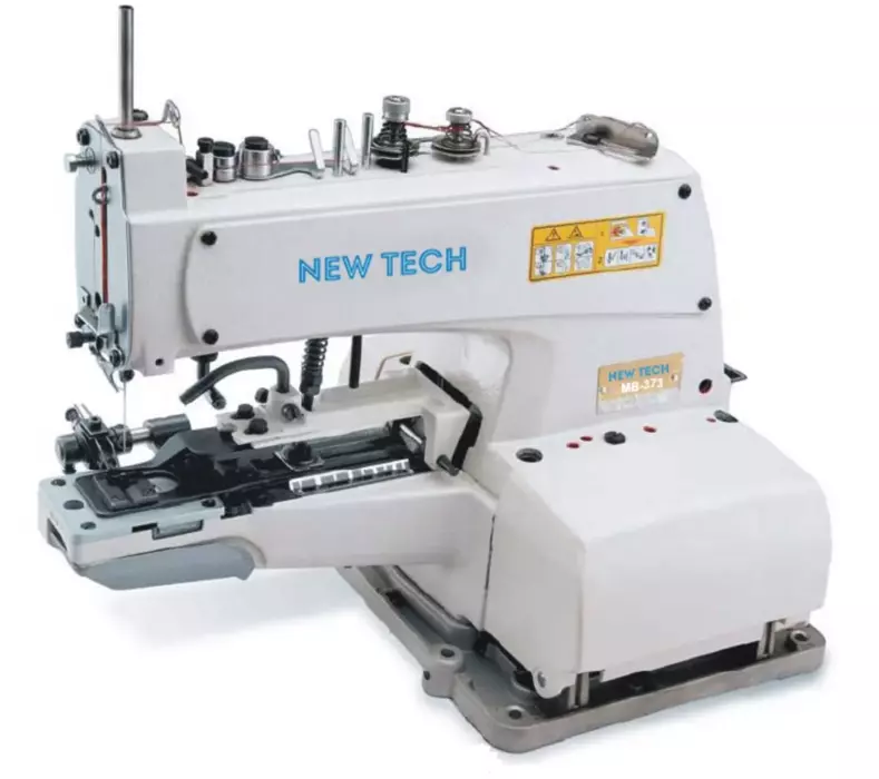 New-Tech MB-373 Chainstitch Button Attaching Industrial Sewing Machine With Table and Servo Motor​