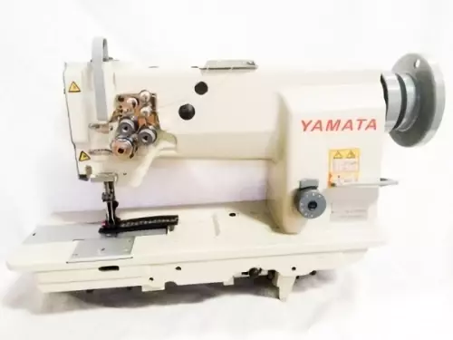 Yamata FY4400 Single Needle Compound Walking Foot Needle Feed Upholstery Industrial Sewing Machine With Table and Servo Motor