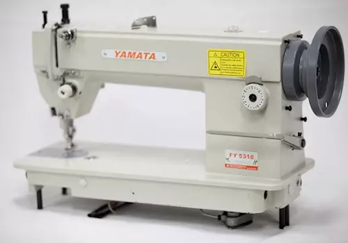 Yamata FY5318 Walking Foot Upholstery Industrial Sewing Machine With Table and Servo Motor