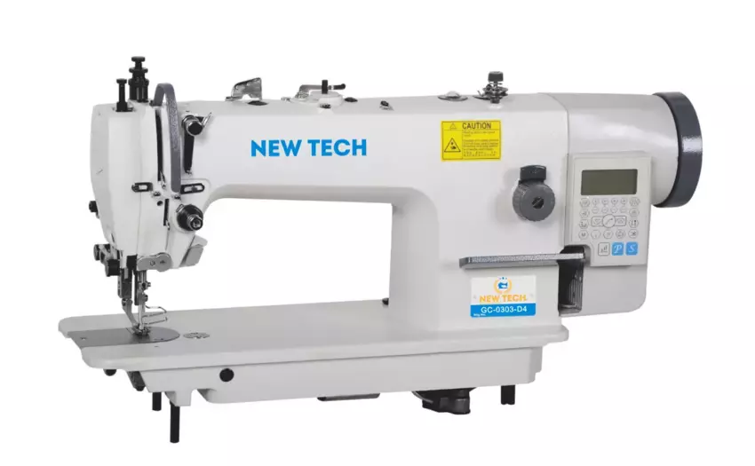 New-Tech GS-0303-D4 Computerized Walking Foot Single Needle Lockstitch Industrial Sewing Machine With Table and Built In Direct Drive Servo Motor