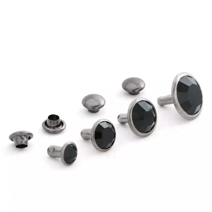 Rhinestone Rivets - Jet Black