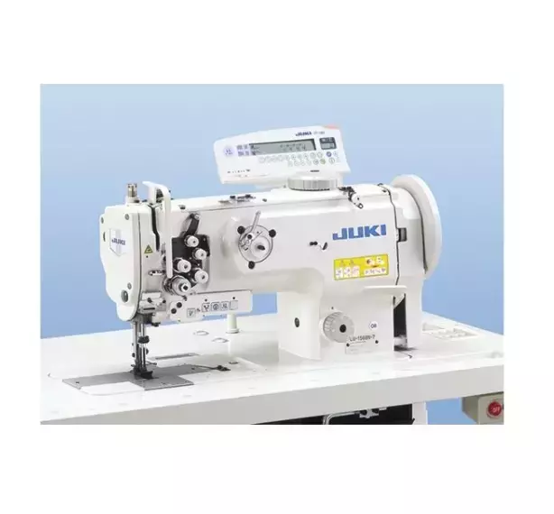 JUKI LU-1560N-7 2 Needle Unison Feed Lockstitch Industrial Sewing Machine With Table and Servo Motor