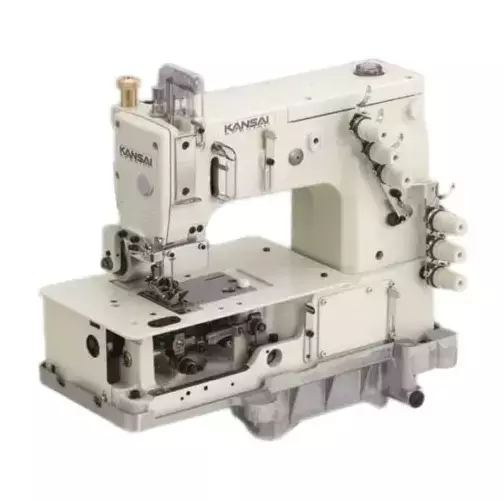 KANSAI DLR-1508P 3 Needle Double Chainstitch Industrial Machine with Table and Motor