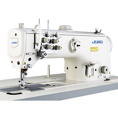 JUKI LU-2860 2 Needle Unison Feed Walking Foot Semi-Dry Direct-Drive Lockstitch Industrial Sewing Machine With Table and Servo Motor