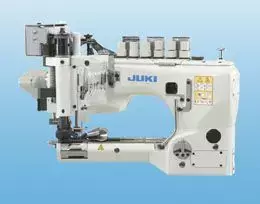 JUKI MS-3580 SG1SN Differential Feed-off-the-Arm 3 Needle Double Chainstitch Machine with Table and Motor