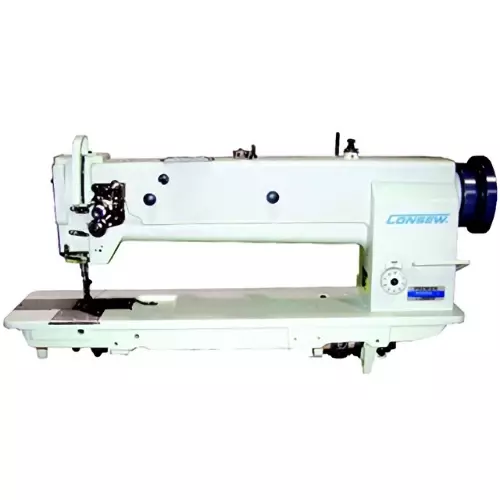 Consew P1255RBL-18 Long Arm Drop Feed Needle Feed Walking Foot Lockstitch Industrial Sewing Machine With Table and Servo Motor
