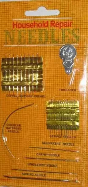 Household Repair Needles, Sewing Needles And Threader Set (27 pc)