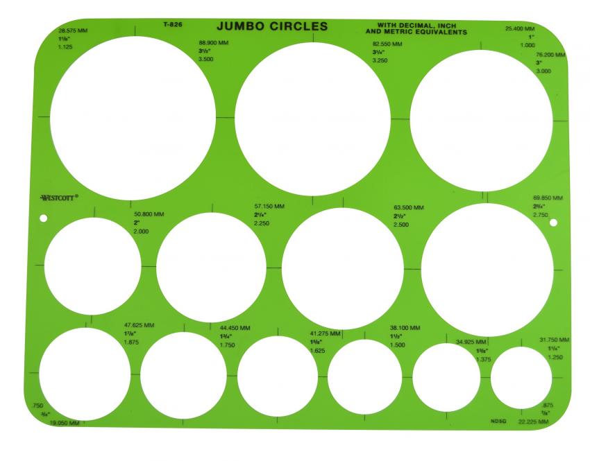 Westcott Jumbo Circles Template (T-826)