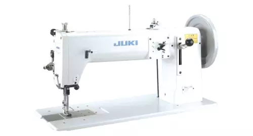 JUKI TNU-243U 1-needle Semi-long Flat Bed Lockstitch Industrial Sewing Machine With Table and Servo Motor