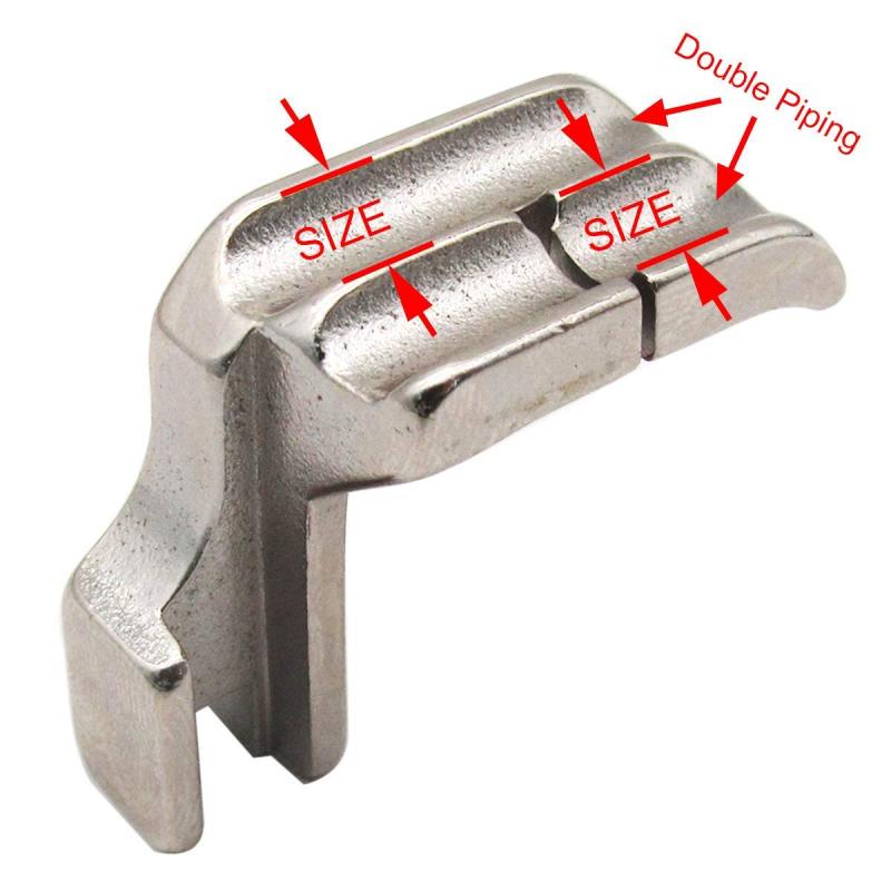High Shank Double Welting/Piping Foot for Sewing Machines GoldStar Tool