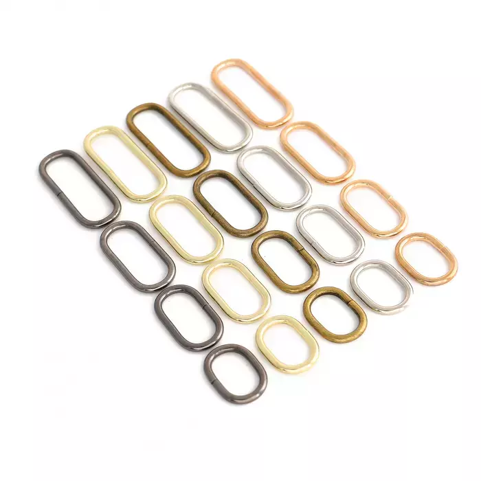 Metal D Ring Non Welded D-Rings Nickel Plated Silver 0.75 Inch (100 Pack)