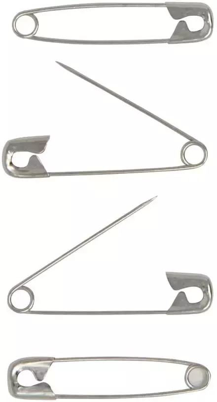 CousinDIY Coiless Safety Pins 100/Pkg-Nickel