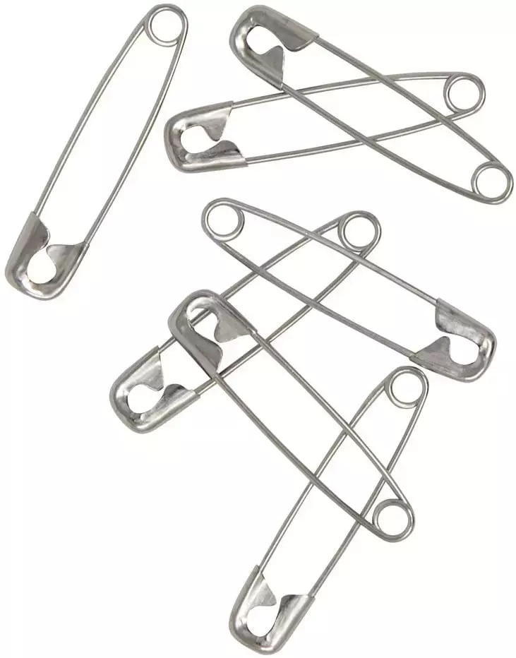 Dritz Safety Pins, Assorted Sizes, Nickel, 200 pc