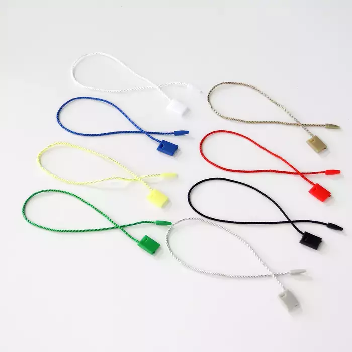 Multicolor 800 Pieces 7 Inch Nylon Hang Tag String Clothes Snap Lock Pin Loop Fastener Hook Ties Tag Rope for Belts Pocket Squares Luggage Label Attachment 