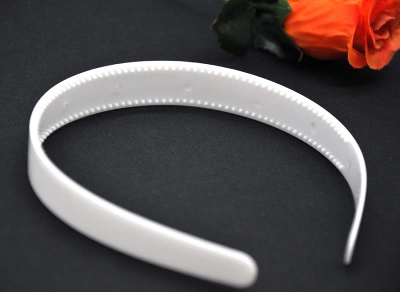 White Plastic with Inner Teeth Headbands (12 Pack) GoldStar Tool