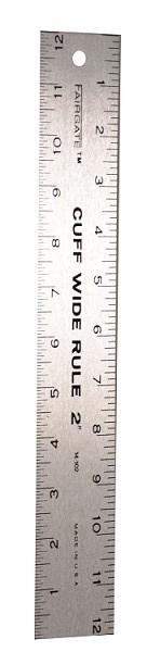 aluminum ruler FAIRGATE  14-100 Cuff Width Ruler 12 inch x 1 1/4 inch 