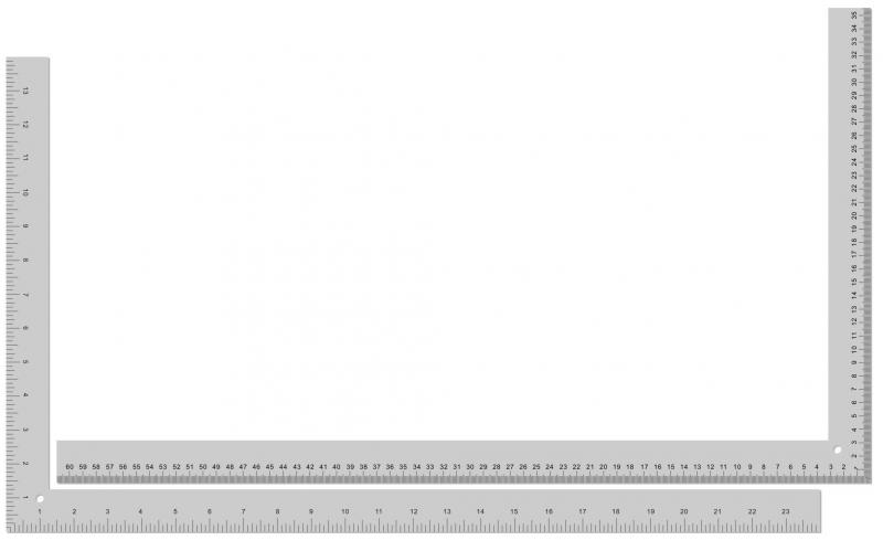 goldstar aluminium l square ruler choose inch or metric