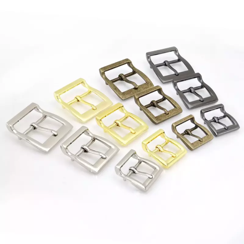 Gold Metal Belt Buckle Double Bar Buckle Adjuster Buckle Rectangle